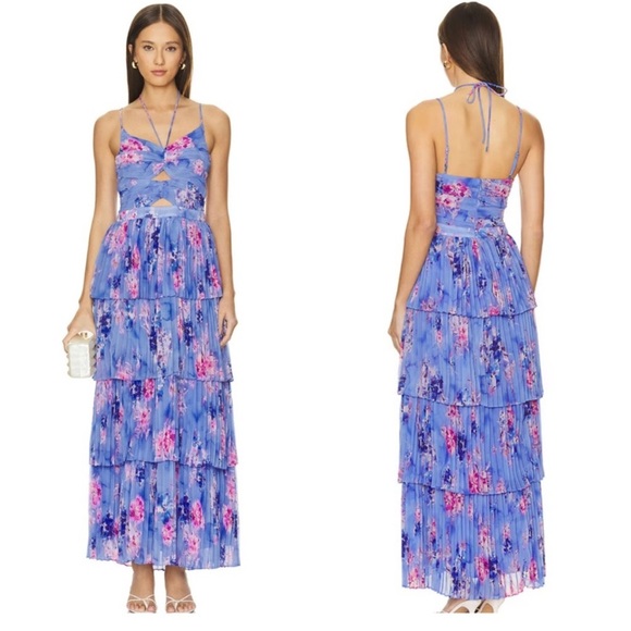 NEW ASTR the Label Daytona Dress in Periwinkle Pink Floral Size Small S - Picture 6 of 6